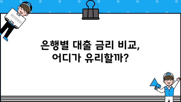 나에게 맞는 대출 금리 찾기| 은행별 금리 비교 가이드 | 대출 금리 비교, 금리 계산, 대출 상품 추천