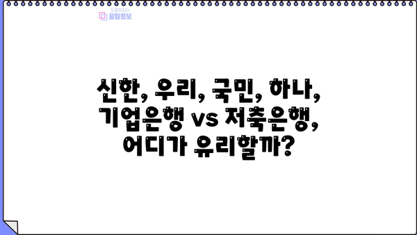 저축은행 주택담보대출 금리 비교| 신한, 우리, 국민, 하나, 기업은행 최저금리 찾기 | 주택담보대출, 금리 비교, 저축은행