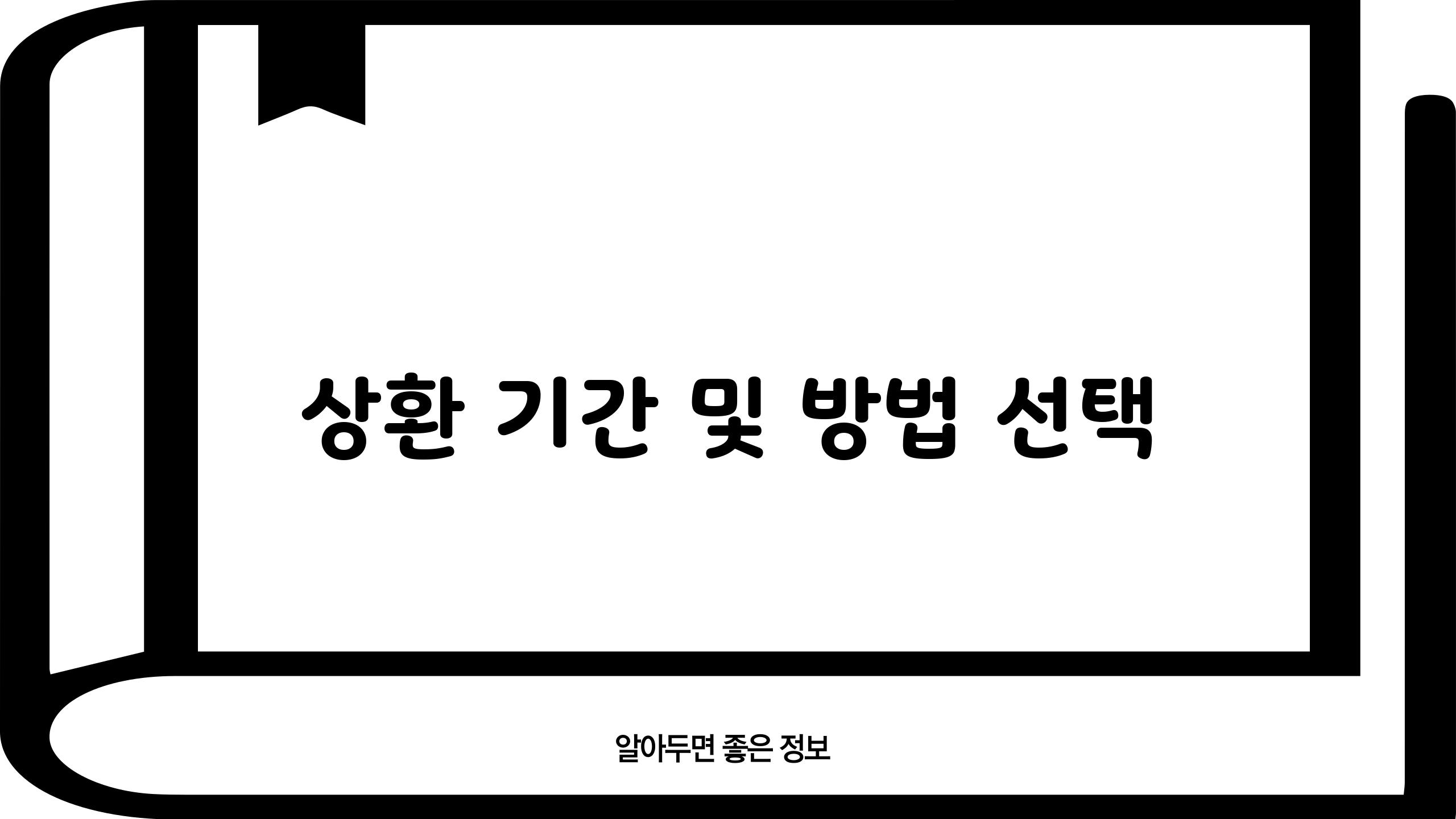 상환 기간 및 방법 선택