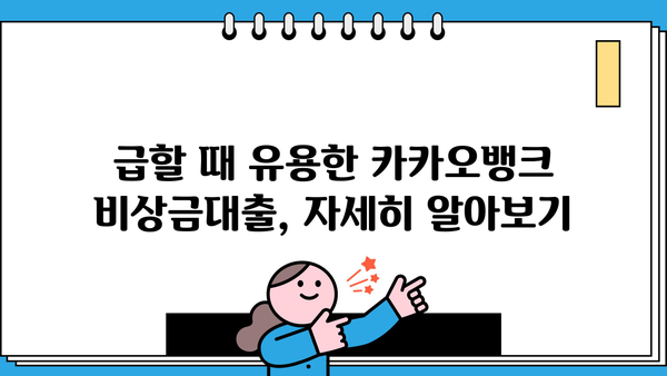 카카오뱅크 비상금대출 vs 마이너스통장| 딱 맞는 선택은? 이자·한도 비교분석 | 비상금, 대출, 마이너스통장, 금리, 한도
