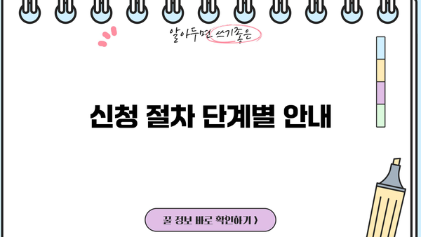 신청 절차 단계별 안내