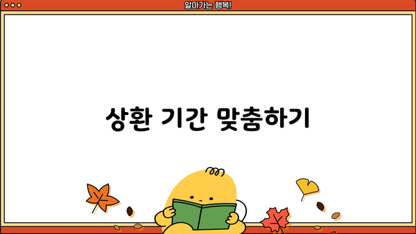 상환 기간 맞춤하기