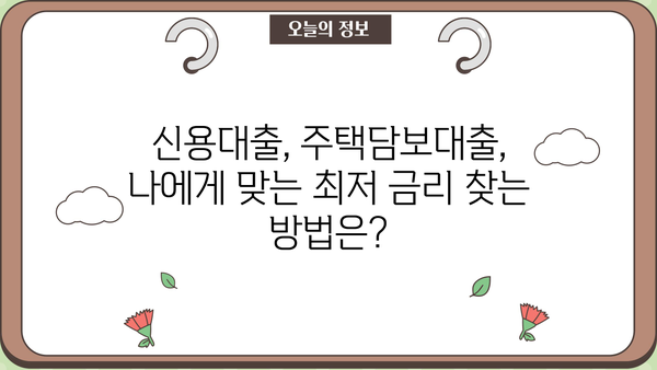 2023년 대출 금리 평균 현황| 은행별 비교 & 최저 금리 찾는 팁 | 대출 금리, 금리 비교, 신용대출, 주택담보대출, 최저 금리