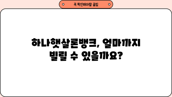 하나은행 하나햇살론뱅크| 정책서민금융상품 상세 분석 | 대상, 한도, 금리, 필요서류, 신청방법
