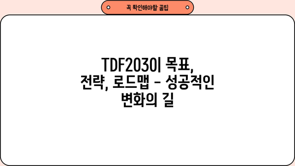TDF2030| 완벽 가이드 | TDF, 2030, 전략, 목표, 로드맵, 지속가능성