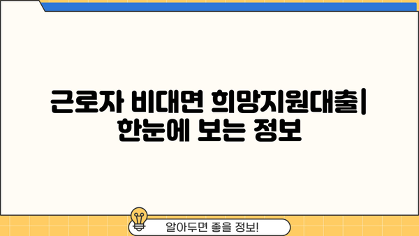 근로자 비대면 희망지원대출| 금리, 한도, 대환대출 신청 방법 총정리 | 비대면 신청,  대출 조건,  필요 서류
