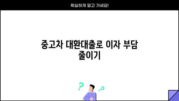중고차 대환대출 성공 전략| 핵심 정보 & 실제 사례 | 대환대출, 금리 비교, 조건 분석, 성공 노하우