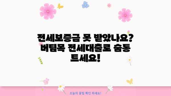 하나은행 전세피해임차인 버팀목 전세대출 신청 가이드| 자격 조건부터 절차까지 상세 안내 | 전세보증금 반환, 피해 지원, 신청 방법, 서류
