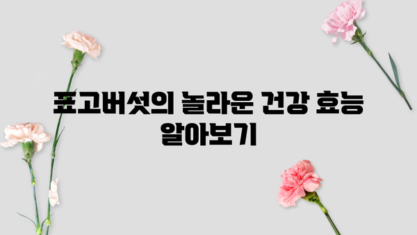 표고버섯 효능, 보관법, 부작용까지 완벽 정리 | 건강, 요리, 영양