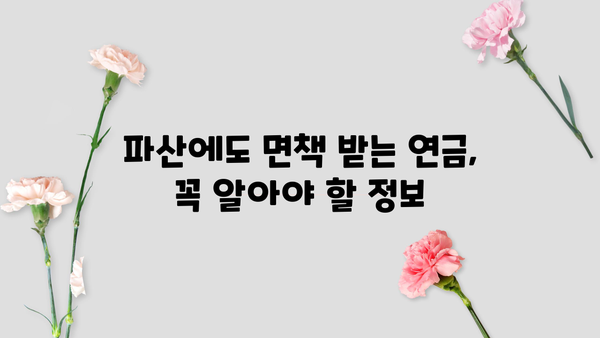 개인파산, 연금은 어떻게 될까요? | 파산, 연금, 재산, 면책, 법률 정보