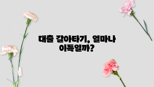 대출 갈아타기 비용 계산| 내게 맞는 조건 찾기 |  대출 비교, 금리, 이자, 절약