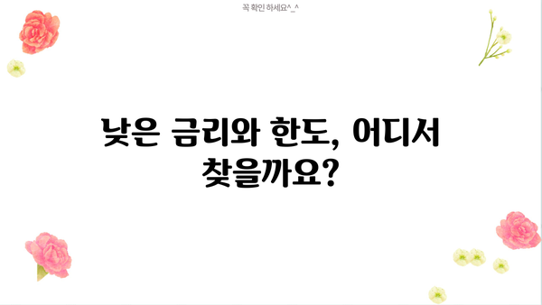 저소득층 서민대출 완벽 가이드| 금리, 한도, 조건, 종류 비교분석 | 저신용자 대출, 서민금융, 금융 지원, 대출 정보
