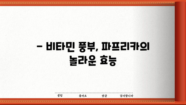 파프리카 효능, 부작용 총정리 | 건강, 영양, 섭취 정보
