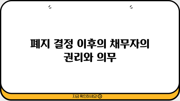 개인회생 폐지결정문| 이의신청 및 효력 | 개인회생, 폐지, 법률 정보