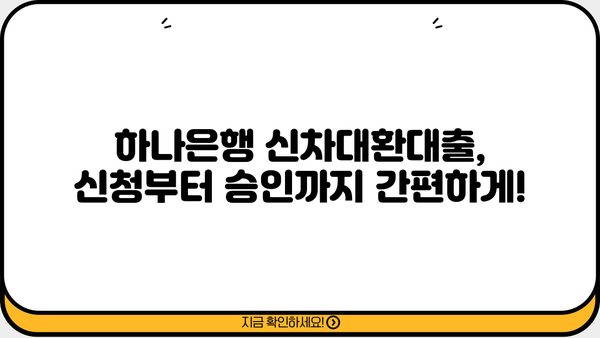 하나은행 신차대환대출로 중고차 구매 자금 마련하기| 활용 가이드 | 중고차 구매, 대출 활용, 금융 정보