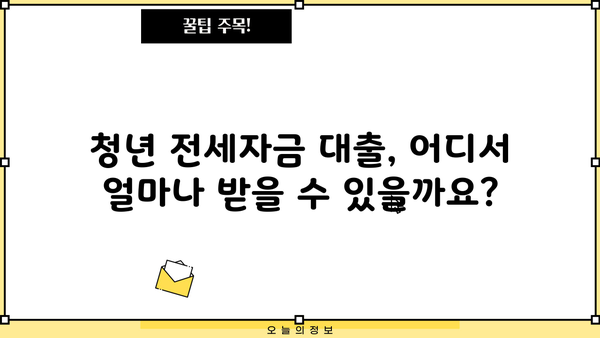 청년전세자금대출 금리, 한도, 조건 완벽 정리|  중소기업·카카오뱅크·청년전용버팀목까지 | 전세자금, 대출, 금융, 비교