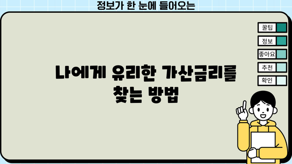 대출금리 가산금리 이해하기| 나에게 적용되는 금리는 얼마일까? | 대출, 금리, 가산금리, 계산, 비교