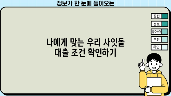 우리은행 우리 사잇돌 중금리대출| 신청부터 우대금리 혜택까지 한번에 확인하세요! | 중금리대출, 신용대출, 대출조건, 금리 비교