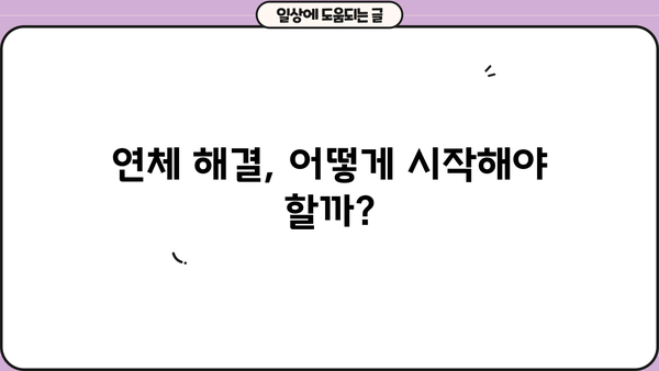 대출 연체 기록, 어떻게 관리해야 할까요? | 신용등급, 연체 해결, 대출 상환 팁