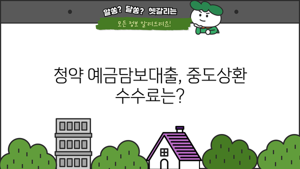 국민은행 청약(주택종합저축) 예금담보대출 완벽 가이드| 한도, 금리, 중도상환, 신용점수, 유의사항 | 주택담보대출, 주택종합저축, 금융 상품 비교