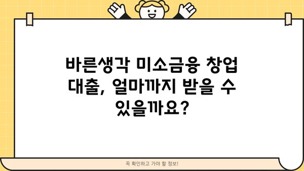 바른생각 미소금융 창업 대출, 자격 조건 & 신청 방법 완벽 가이드 | 창업 지원, 소상공인 대출, 사업자금