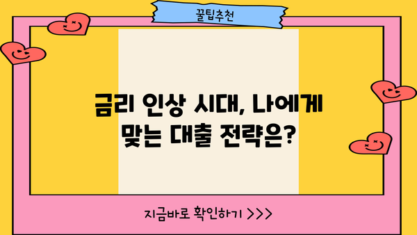 대출 금리 인상, 나에게 미치는 영향은? | 대출 상환 부담, 금리 변동, 대출 전략