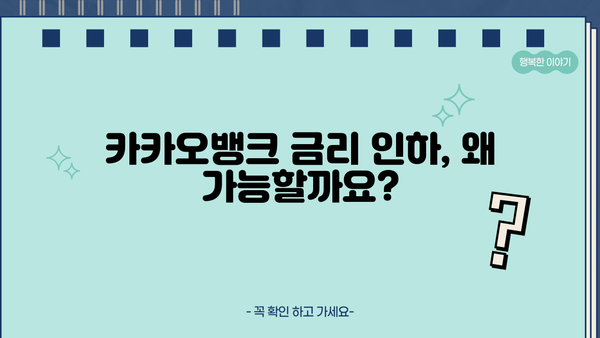 카카오뱅크 금리 인하, 내 권리를 찾아보세요! | 카카오마이너스통장, 신용대출 금리 인하 요구, 신청 방법