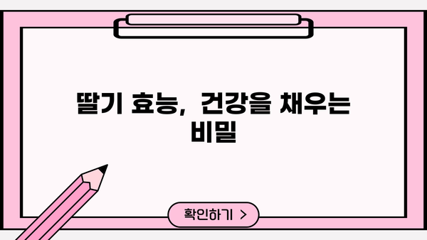 딸기의 놀라운 효능 & 맛있게 먹는 방법, 부작용까지 완벽 정리 | 딸기 효능, 딸기 먹는법, 딸기 부작용, 딸기 효능 부작용