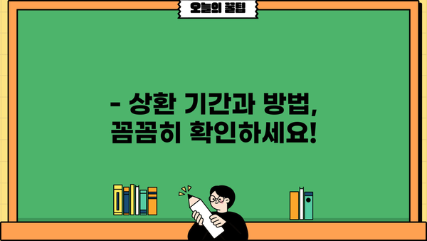 근로복지공단 청년 취업지원금 상환, 궁금한 모든 것! | 상환기간, 상환방법, 주의사항, FAQ