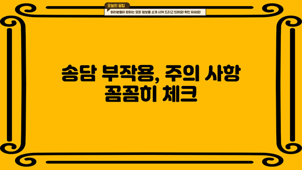 송담의 놀라운 효능 & 부작용 완벽 정리 | 송담 먹는 방법, 주의 사항, 효과 높이는 팁