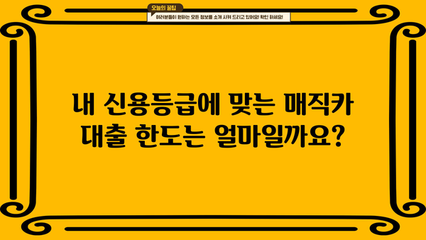 국민은행 매직카 대출, 신차 & 중고차 자격 조건 완벽 가이드 | 신용등급, 한도, 금리, 필요서류