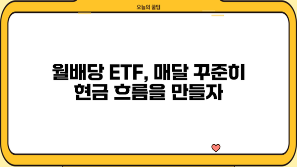 국내 월배당 ETF 투자 가이드| 알아야 할 모든 것 | 월배당 ETF 추천, 투자 전략, 위험 관리