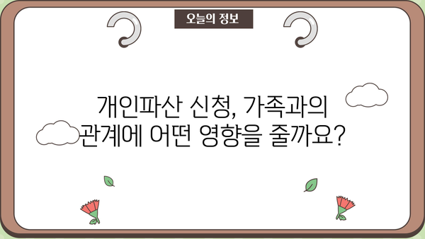 개인파산 신청, 가족에게 미치는 영향은? | 개인파산, 가족, 재정, 법률, 파산