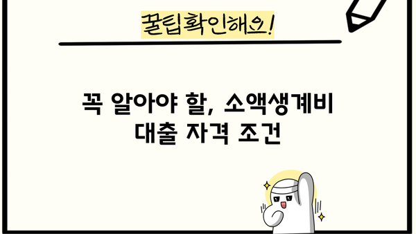 2024년 서민금융 소액생계비 대출 신청 완벽 가이드 | 최신 정보, 자격 조건, 신청 절차 한눈에 보기